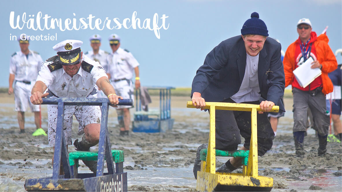 „Wältmeisterschaft“ – Das Schlickschlittenrennen in Greetsiel