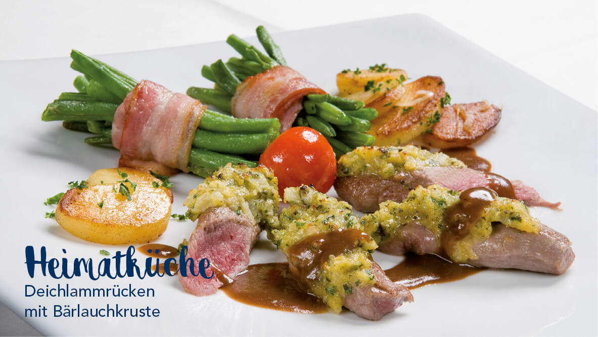 Heimatküche – Unser blitzschnelles Rezept für Deichlammrücken mit Bärlauchkruste