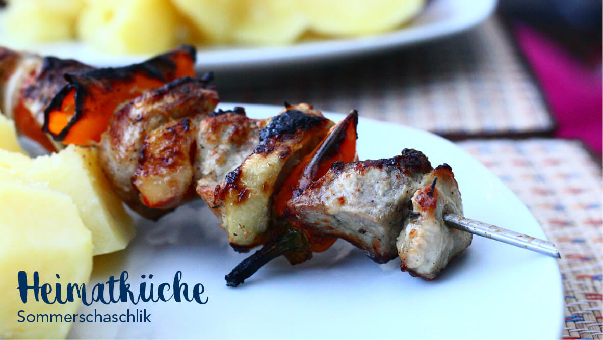 Heimatküche – Sommerschaschlik mit Letschosauce
